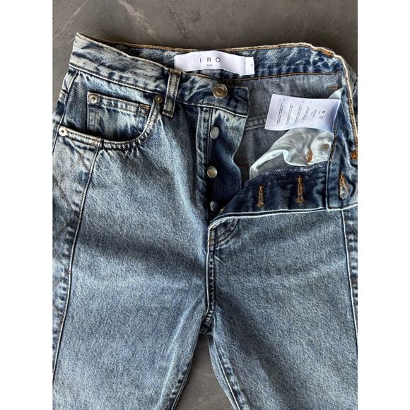 IRO Paris Gismond Jeans Women’s High Rise Acid Wash Denim Size 26 Distressed - Picture 1 of 9